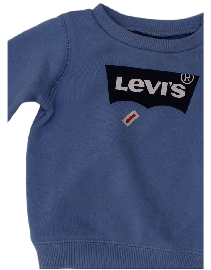Suéter gráfico LEVI'S Baby Girls 6-9 meses algodão azul
