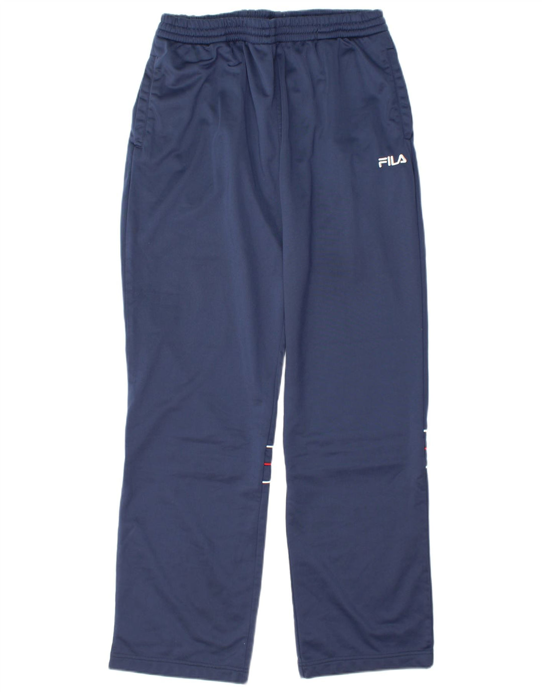 Calça de treino masculina Fila grande poliéster listrado azul marinho