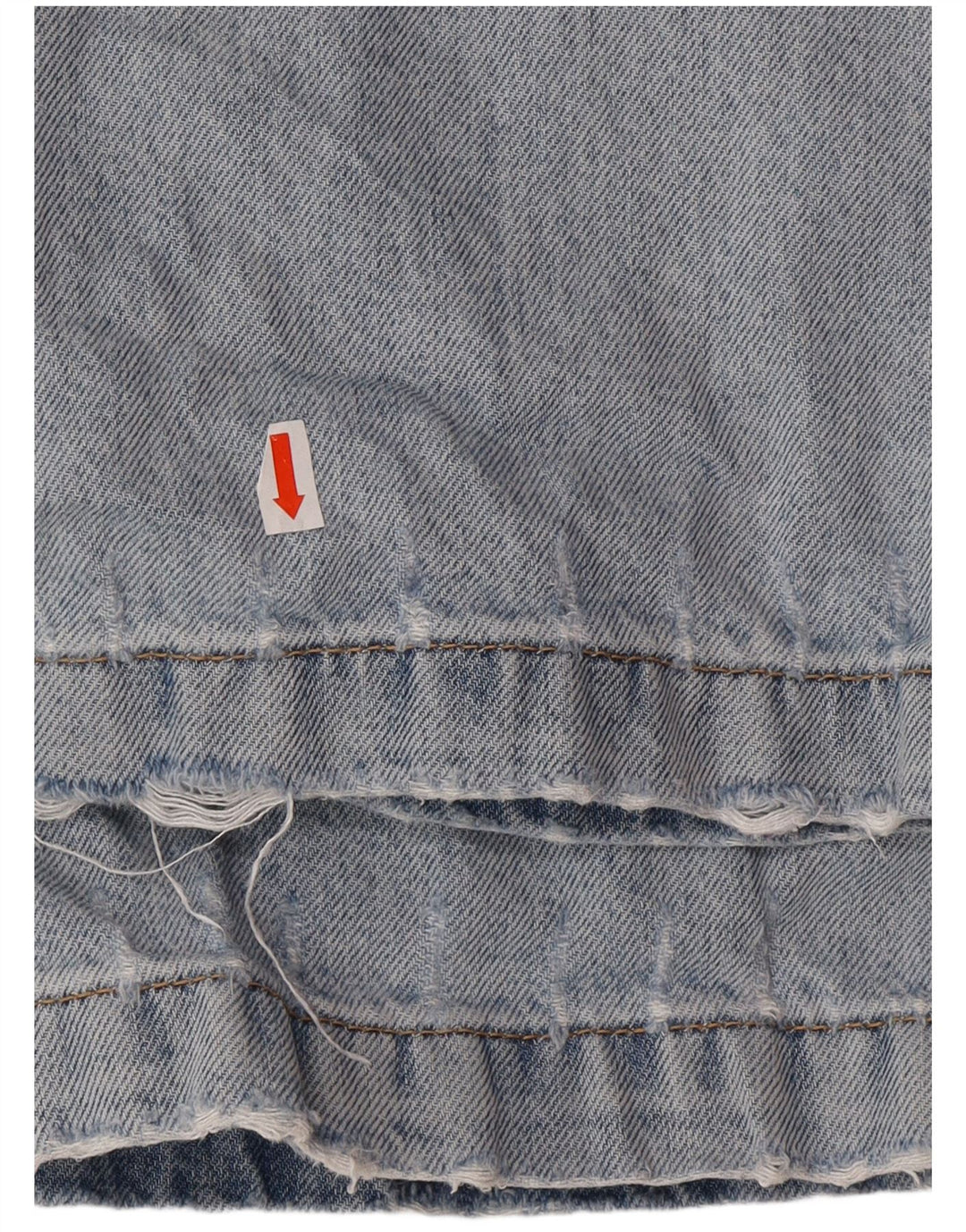 Calça jeans masculina WRANGLER desgastada com perna larga W27 L29 algodão azul