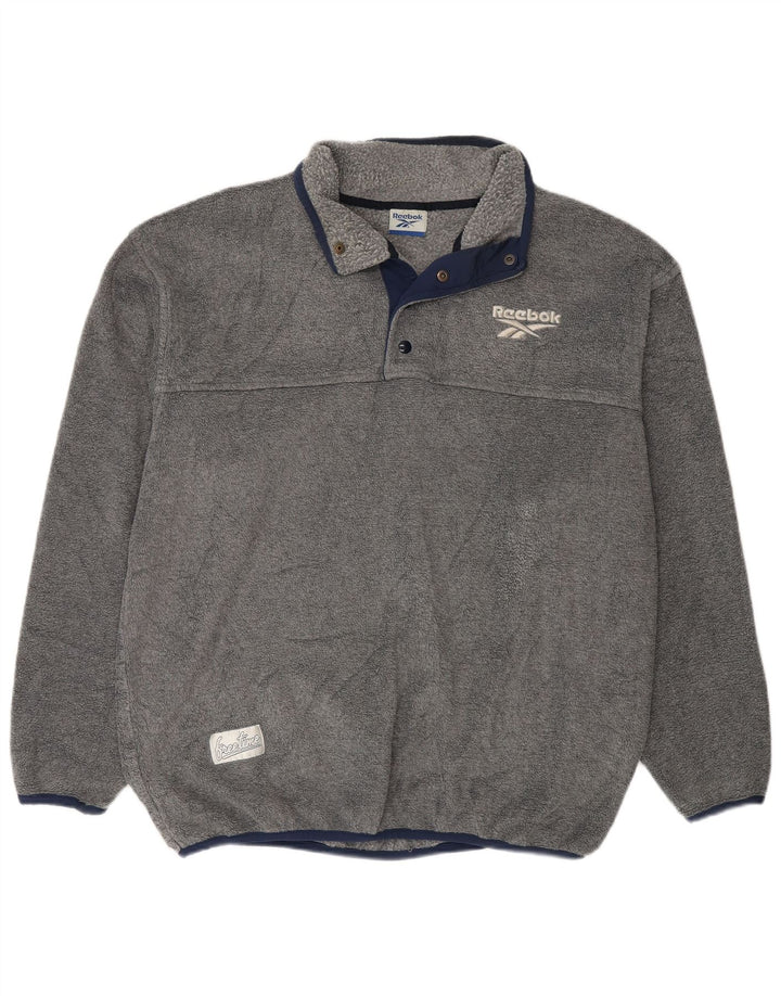 Suéter masculino de lã com gola redonda REEBOK XL cinza