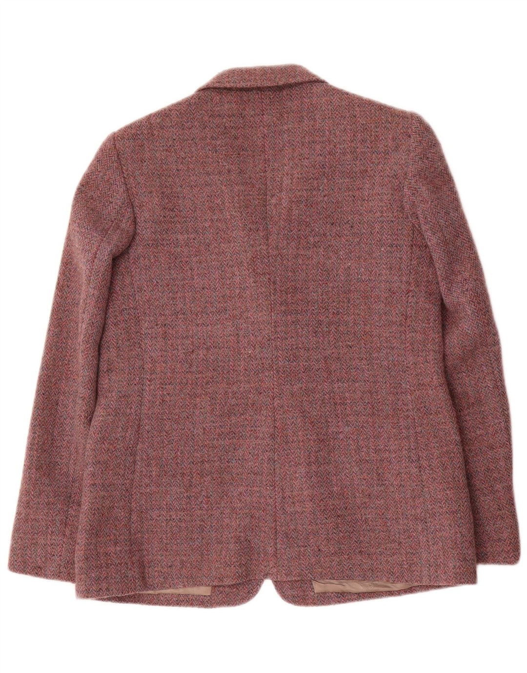 Orvis Jaqueta feminina Harris Tweed Blazer Reino Unido 12 espinha de peixe vermelha média