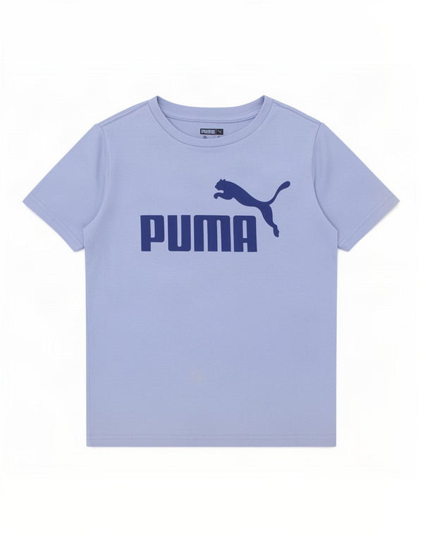 Camiseta Puma Meninos Graphic Top 7-8 Anos Pequeno Azul Algodão