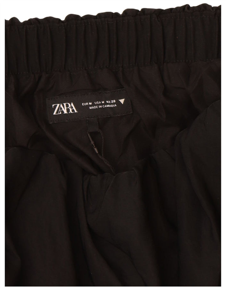 Mini saia bolha feminina Zara Reino Unido 14 poliamida preta média