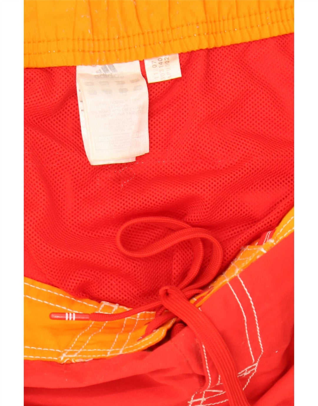 Shorts de natação masculinos Adidas Graphic médio vermelho colorblock poliéster