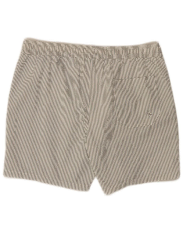 Shorts de natação masculino All Saints poliéster listrado azul grande