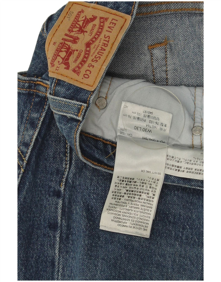 Levi's Masculino 501 Straight Jeans W30 L30 Azul Algodão