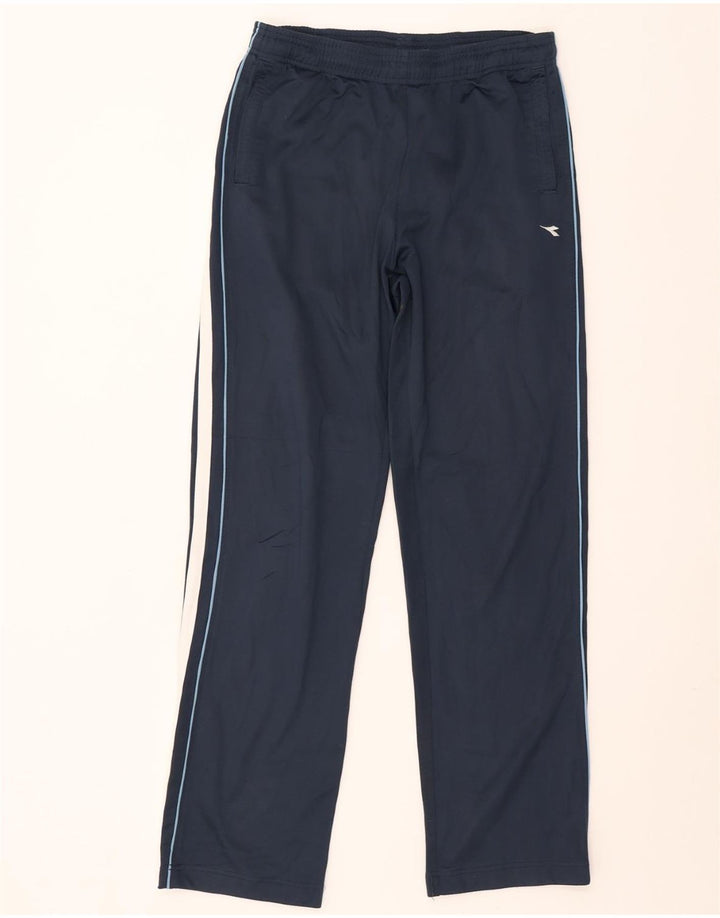 Calça de treino masculina DIADORA UK 36 poliéster azul marinho pequeno