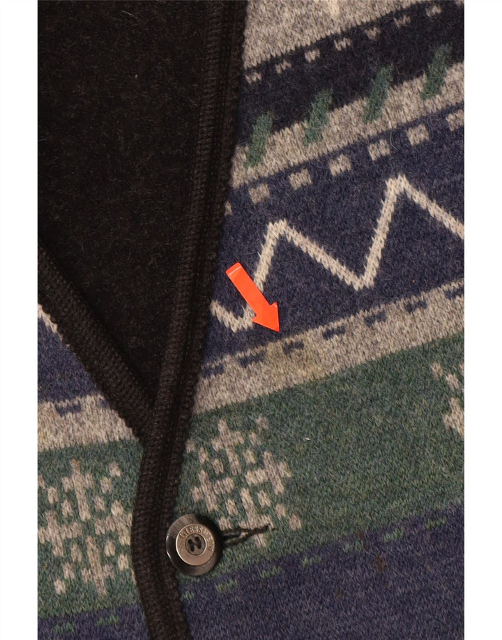 Colete masculino GIESSWEIN UK 48 Lã geométrica multicolorida média