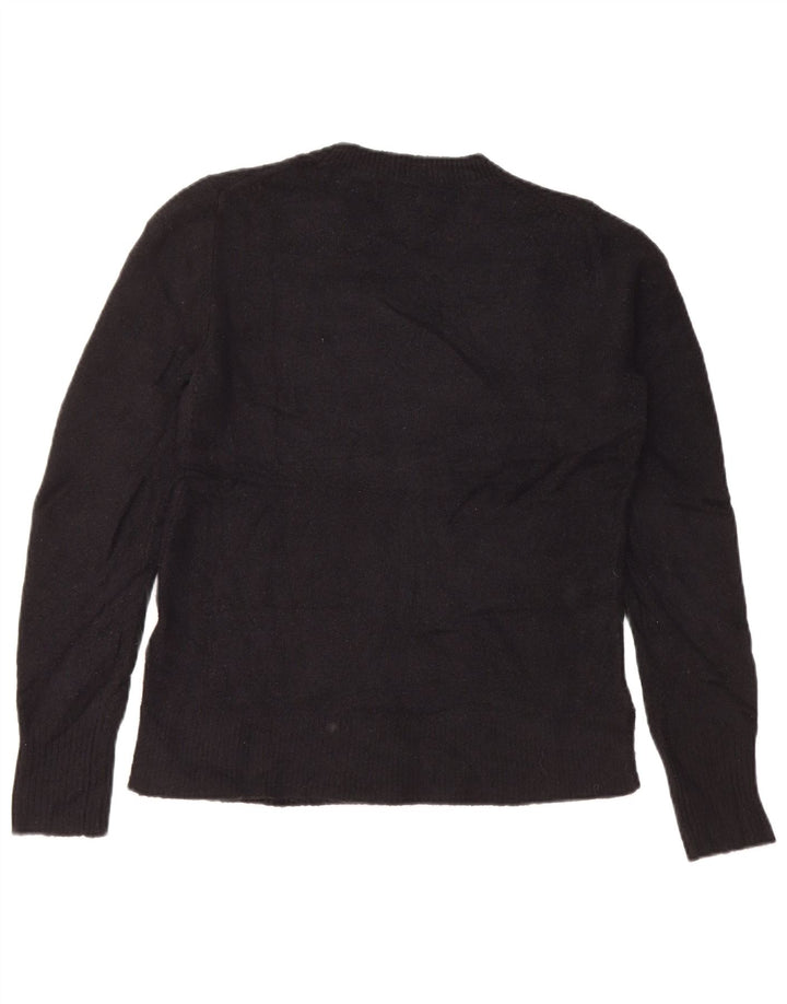 J. Crew Suéter feminino com gola redonda XS preto acrílico