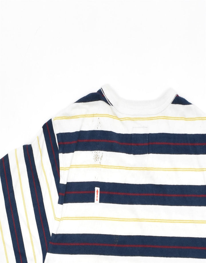 VANS Womens T-Shirt Top UK 14 Large Multicoloured Striped Cotton | Vintage | Thrift | Second-Hand | Used Clothing | Messina Hembry 