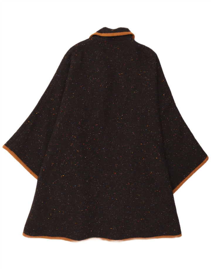 Casaco feminino vintage tamanho único marrom manchado