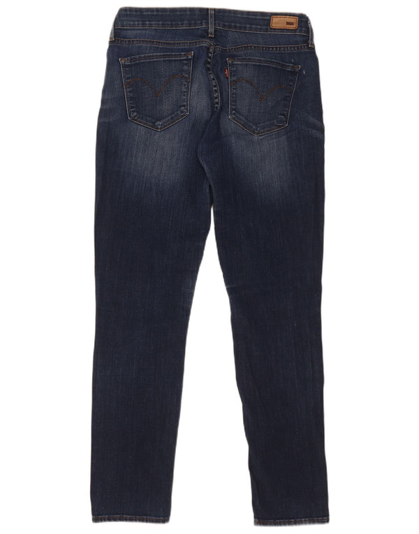 Calça jeans feminina Levi's Demi Curve Mid Rise Skinny W28 L30 Azul Marinho Algodão