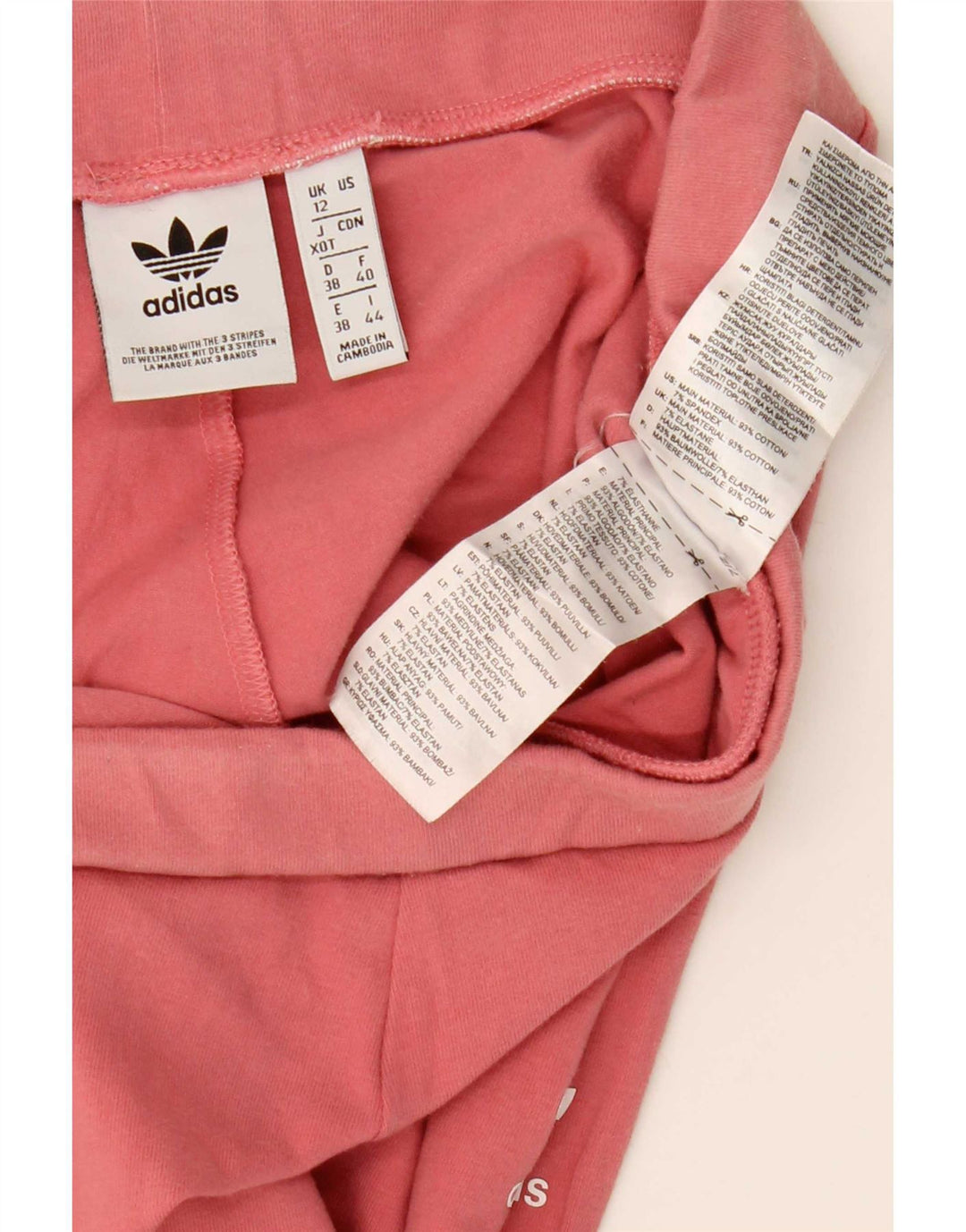 Leggings Adidas Femininas UK 12 Médio Algodão Rosa