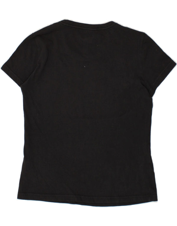 Camiseta Adidas Climalite Graphic Feminina Top UK 12/14 Médio Algodão Preto