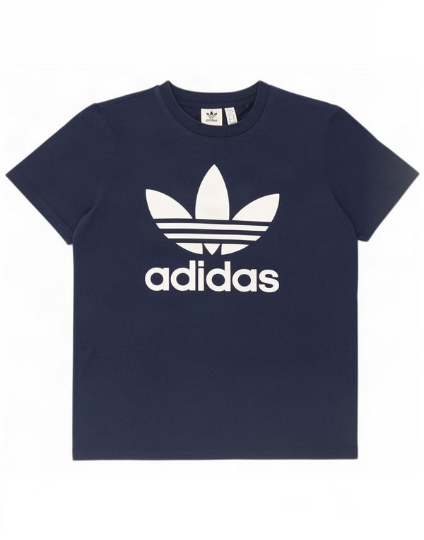 Adidas Camiseta Feminina Graphic Top UK 12 Médio Azul Marinho Algodão