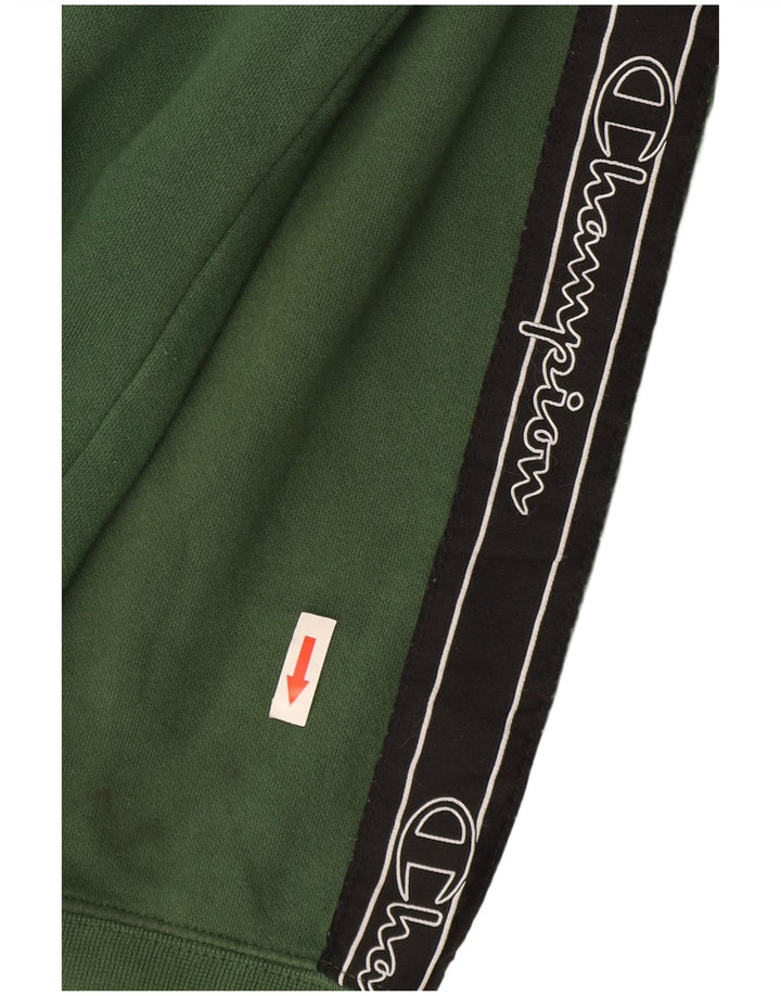 Champion masculino gráfico moletom jumper médio algodão verde