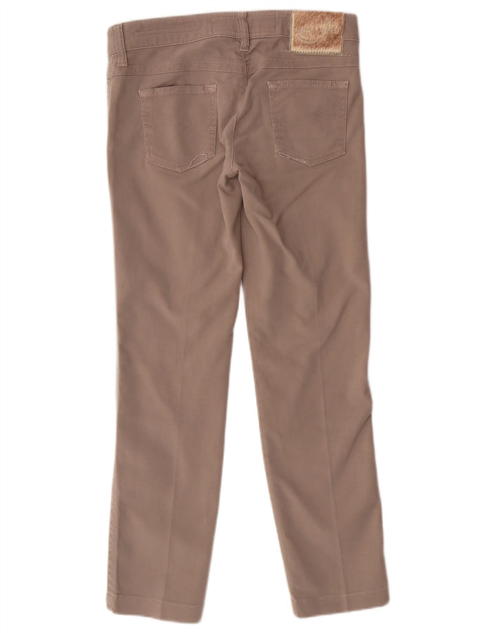 Calça feminina casual slim Jacob Cohen W27 L28 algodão bege