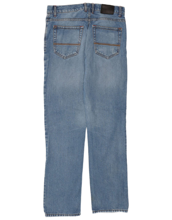 Calça jeans masculina Marks & Spencer Blue Harbor Tapered W32 L31 algodão azul