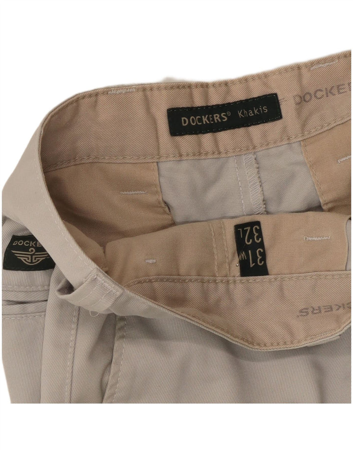 Calças Dockers masculinas retas Chino W31 L32 cinza
