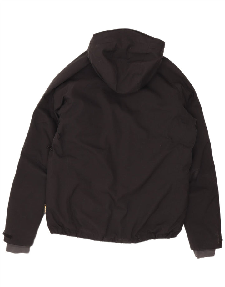 Jaqueta masculina acolchoada com capuz Jack Wolfskin Reino Unido 40 grande poliéster preto