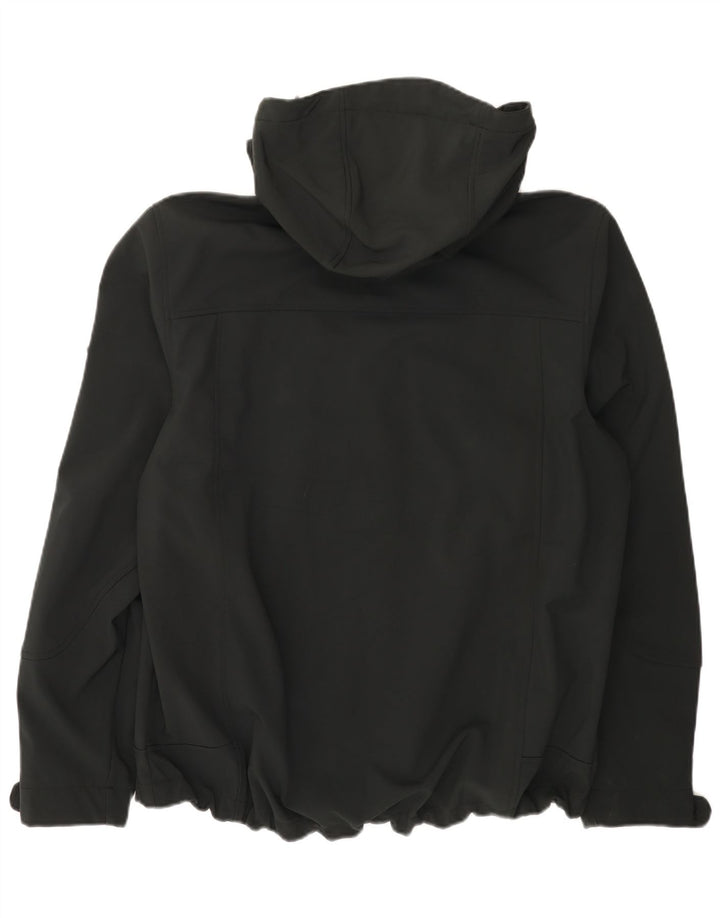 Jaqueta corta-vento masculina Rodeo com capuz UK 42 XL poliéster preto