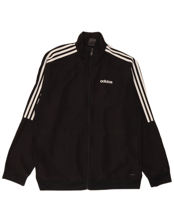 Jaqueta Adidas Mens Climalite Treino Top Grande Poliéster Preto