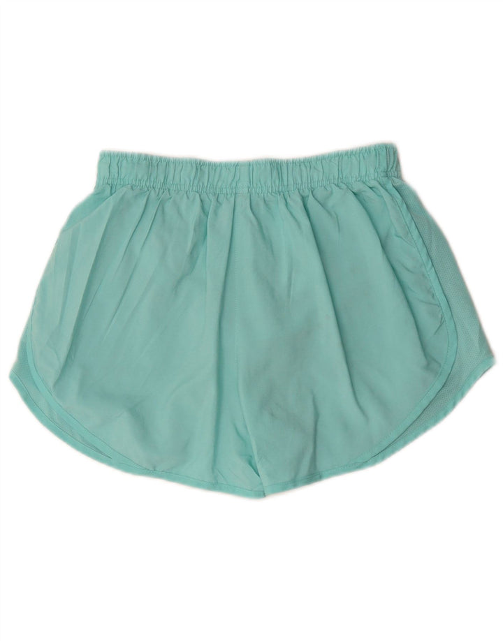 Shorts esportivos femininos Nike Dri Fit UK 12 médio turquesa poliéster