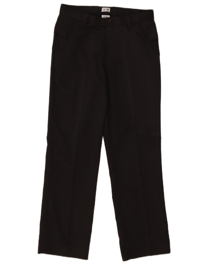 Calças casuais retas masculinas Adidas W32 L32 poliéster preto