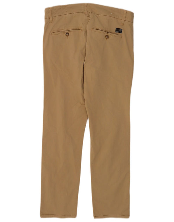 Calça Chino Guess Mens Daniel Super Skinny W30 L26 Algodão Bege