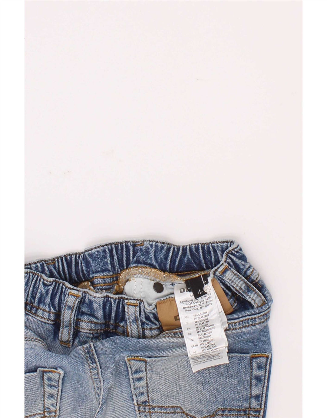 Diesel Boys Shorts jeans desgastados 3-4 anos W20 algodão azul