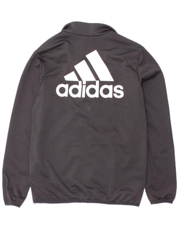 Casaco de treino gráfico Adidas Boys 9-10 anos preto poliéster