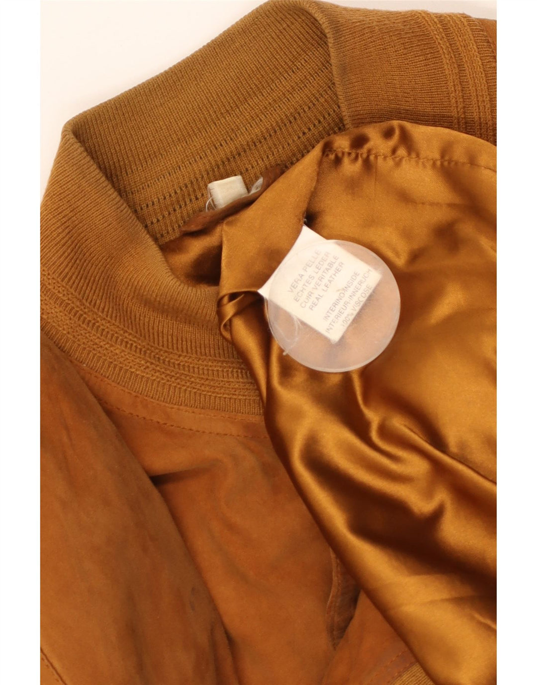 Jaqueta bomber masculina vintage de camurça Reino Unido 40 grande couro marrom