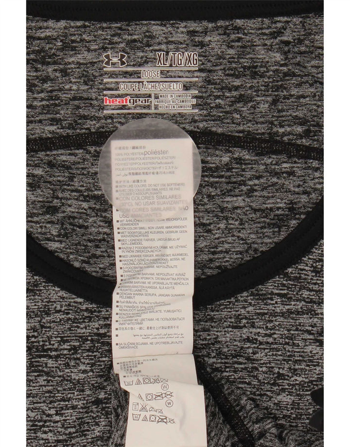Under Armour Masculino Heat Gear Vest Top XL Cinza Flecked Poliéster