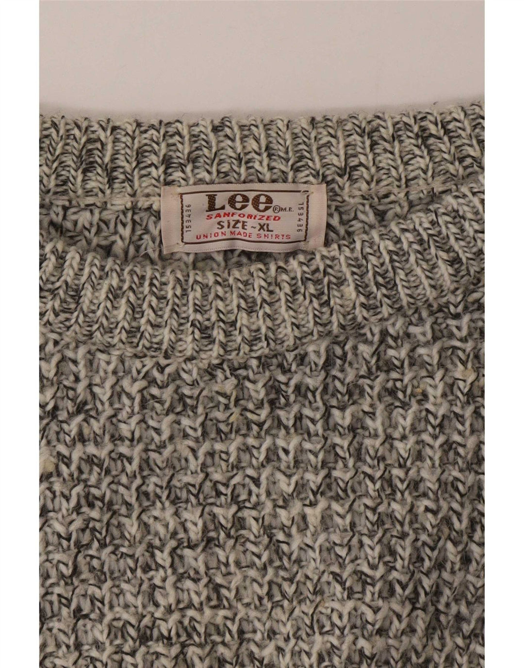 Suéter masculino Lee com gola canoa XL cinza manchado