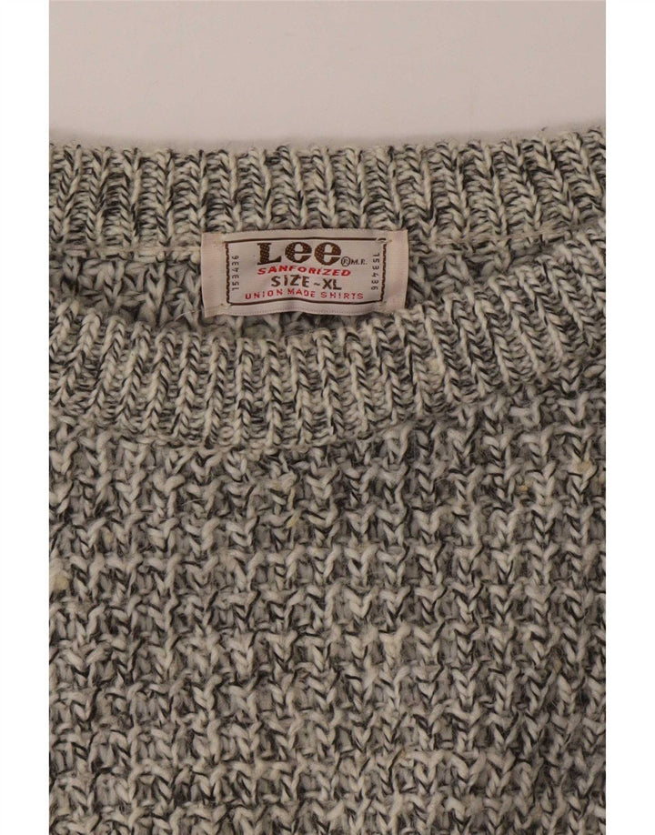 Suéter masculino Lee com gola canoa XL cinza manchado