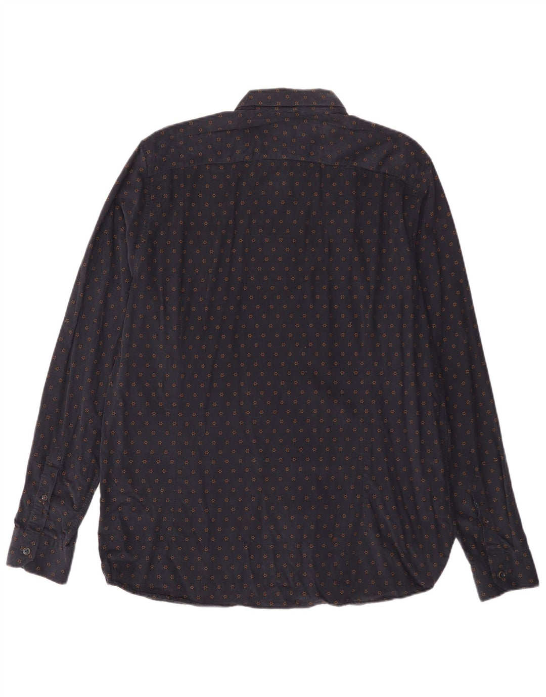 Camisa masculina de veludo cotelê TED BAKER tamanho 6 2XL algodão floral azul marinho