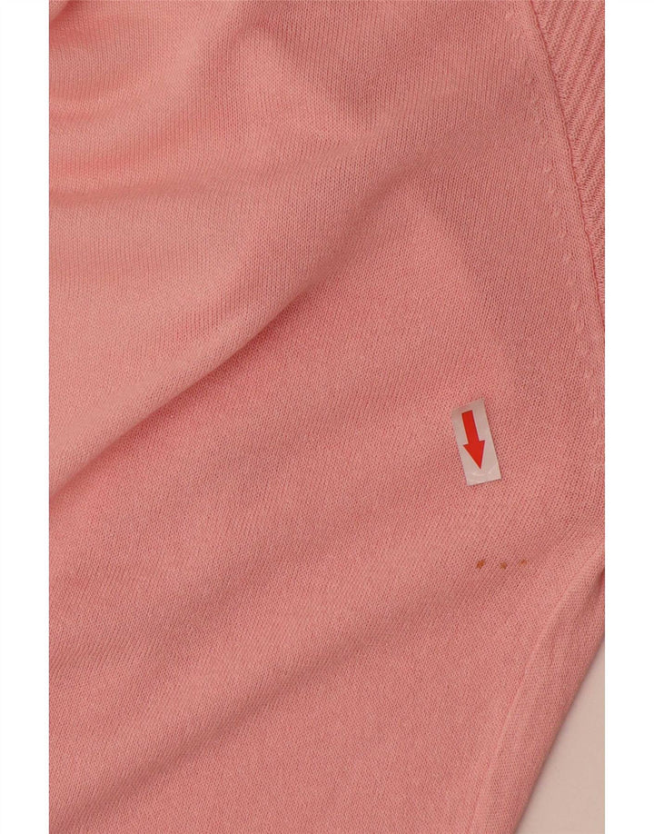 Suéter cardigã feminino de manga 3/4 Massimo Dutti Reino Unido 14 médio rosa