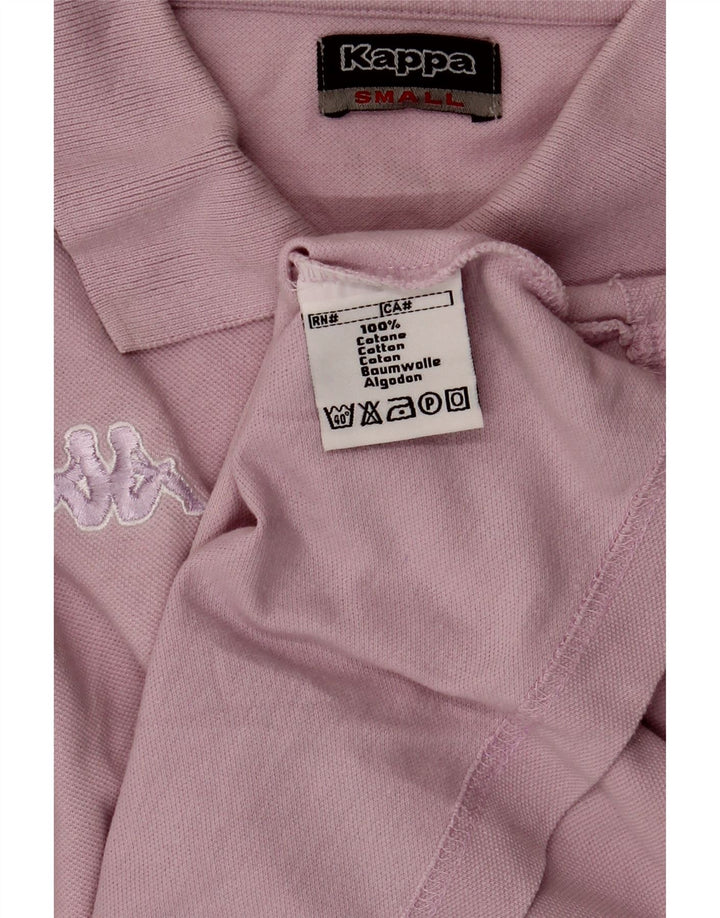 Camisa polo feminina oversized Kappa Reino Unido 10 pequeno algodão rosa