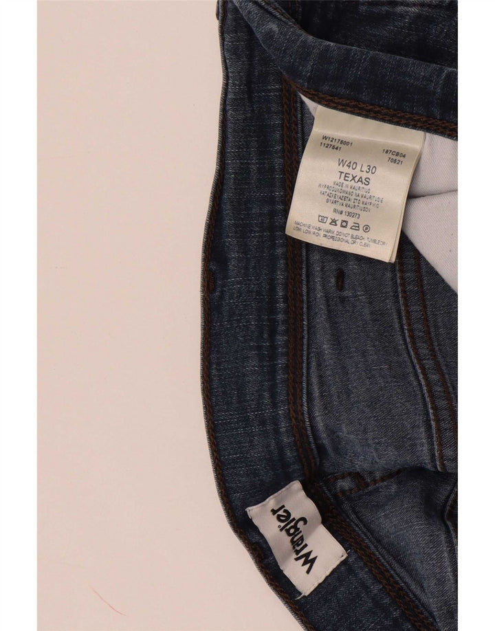 Wrangler Masculino Texas Straight Jeans W40 L30 Azul Algodão