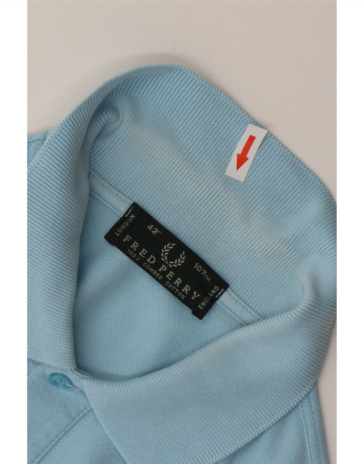 Camisa polo masculina Fred Perry algodão azul médio