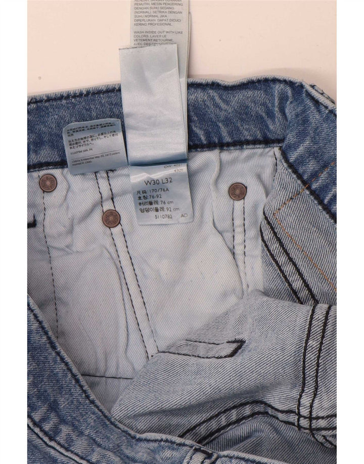 Levi's Masculino 502 Straight Jeans W30 L30 Azul Algodão