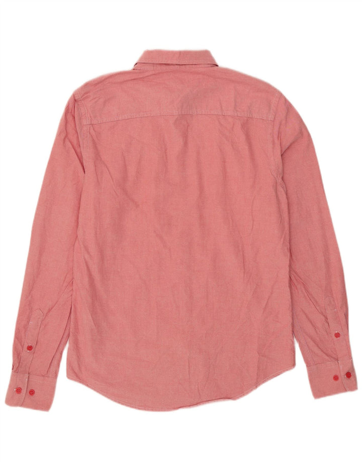 Camisa masculina Calvin Klein Jeans pequena rosa algodão