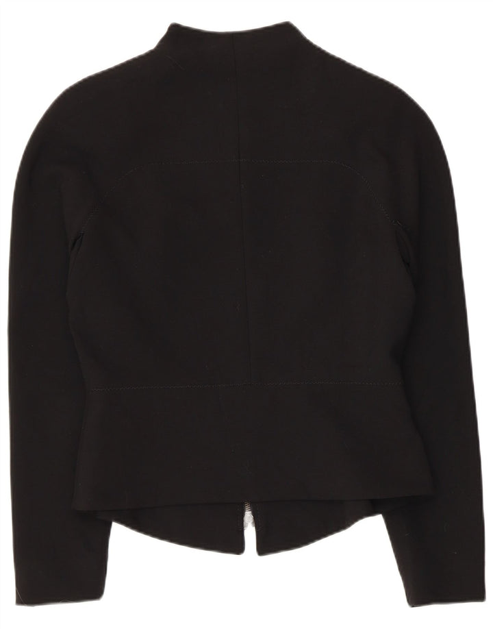 Jaqueta blazer feminina VINTAGE UK 10 poliéster preto pequeno