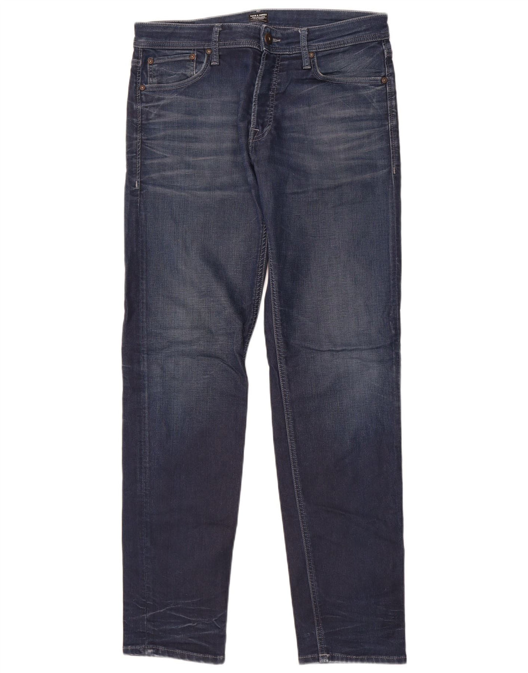 Jack & Jones Mens Slim Jeans W32 L34 Azul Algodão