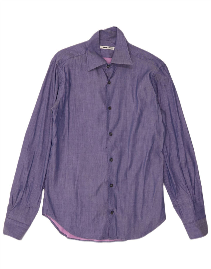 Camisa masculina Naracamicee pequena de algodão roxo