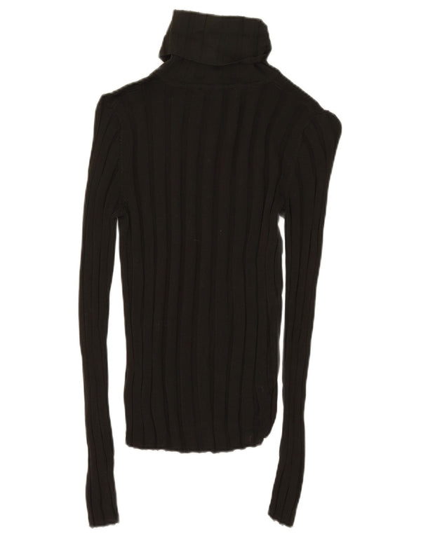 Top feminino Zara de manga comprida UK 12 Lyocell cáqui médio