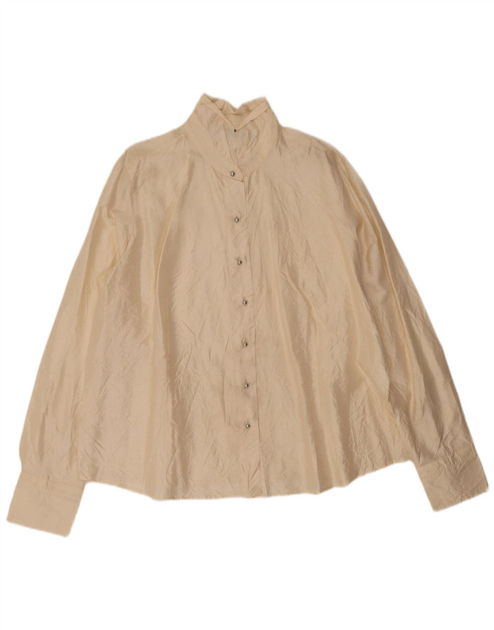 Marina Rinaldi blusa feminina oversized tamanho 27 grande seda bege