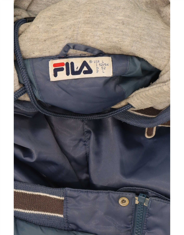 Jaqueta masculina Fila Graphic Tracksuit Top grande bloco colorido azul marinho