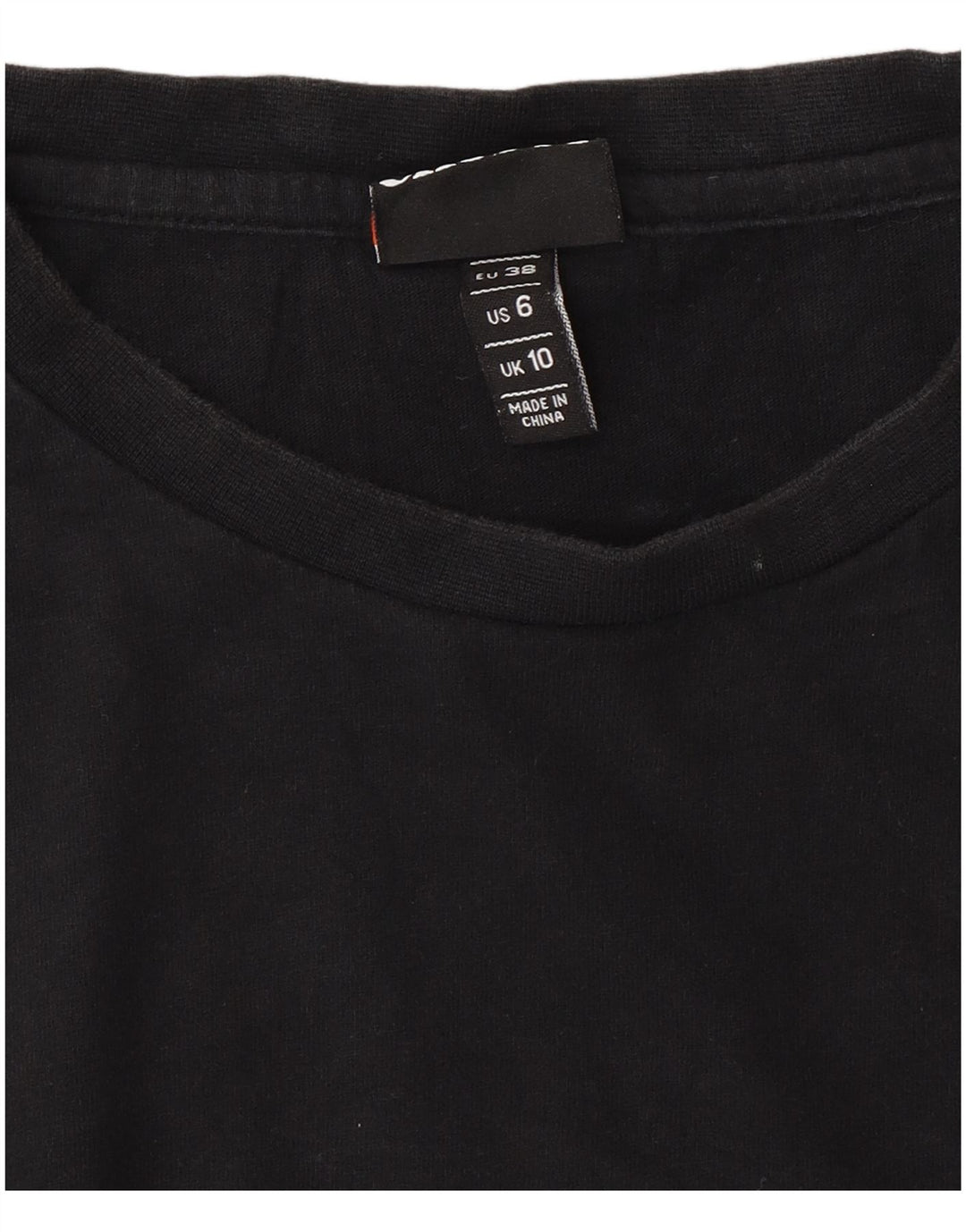 Camiseta feminina Ellesse grande tamanho UK 10 pequena preta