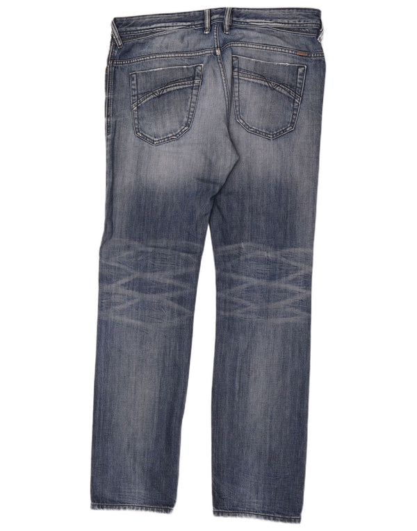 Diesel Masculino Iakop Regular Slim Tapered Jeans W34 L34 Azul Algodão